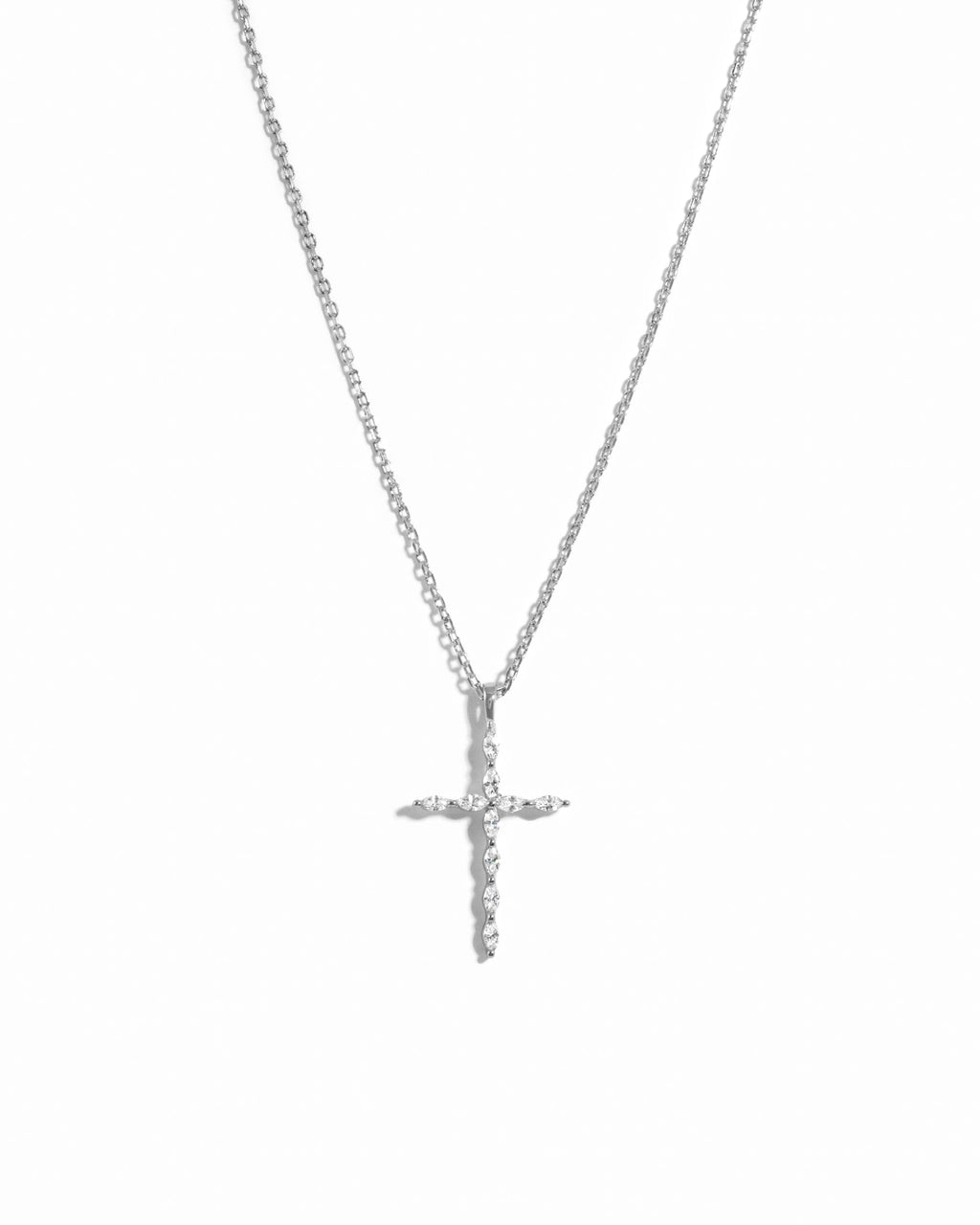 Marquise Cross Pendant Necklace