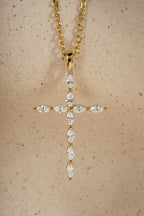 Marquise Cross Pendant Necklace
