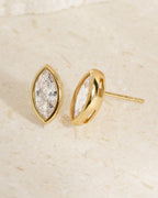 Marquise Bezel Solitaire Studs