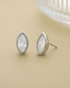Marquise Bezel Solitaire Studs
