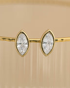 Marquise Bezel Solitaire Studs