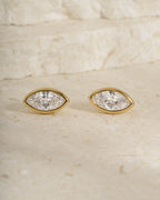 Marquise Bezel Solitaire Studs