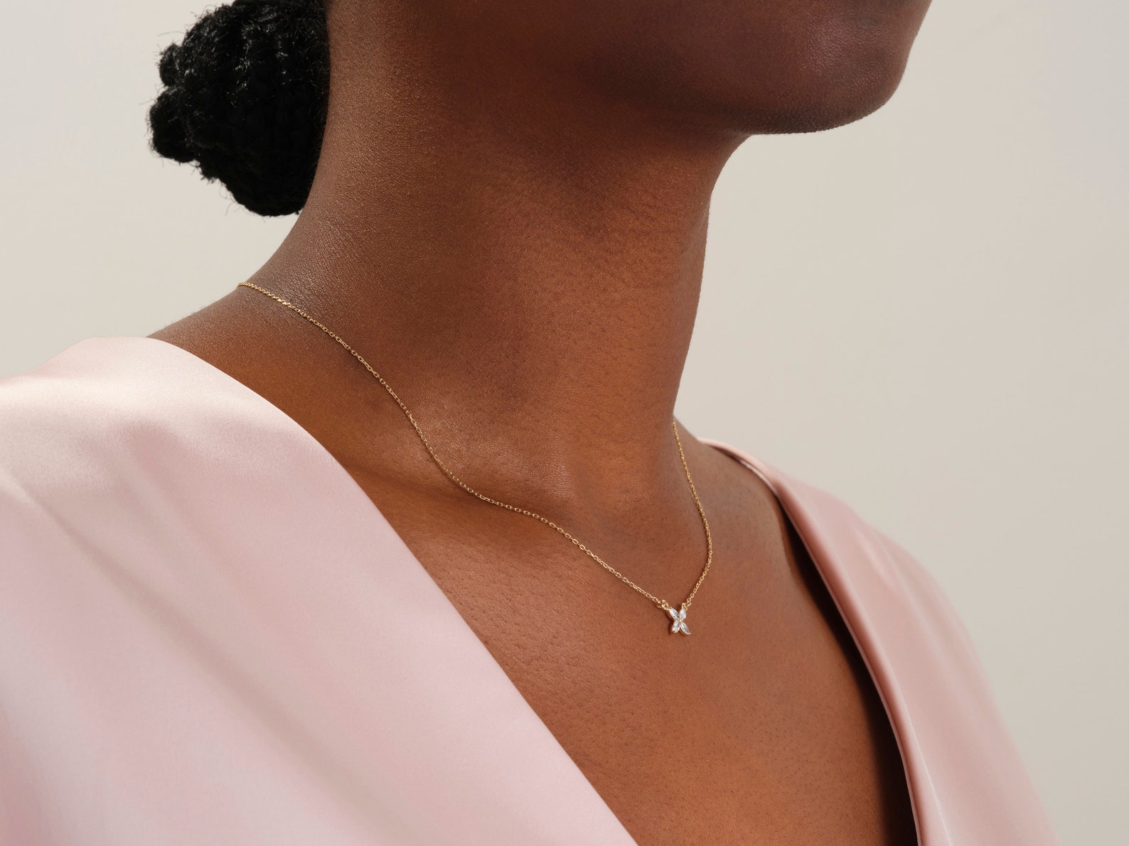 Marquise Cut Clover Necklace