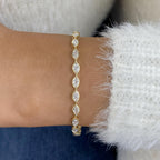Marquise Cut Diamond Bezel Set Tennis Bracelet