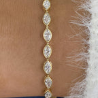 Marquise Cut Diamond Bezel Set Tennis Bracelet