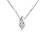 Marquise Cut Diamond Solitaire Necklace