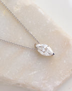 Marquise Cut Diamond Solitaire Necklace