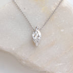 Marquise Cut Diamond Solitaire Necklace