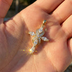 Marquise Diamond Infinity Cross Necklace
