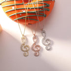 Melody Diamond Treble Clef Necklace