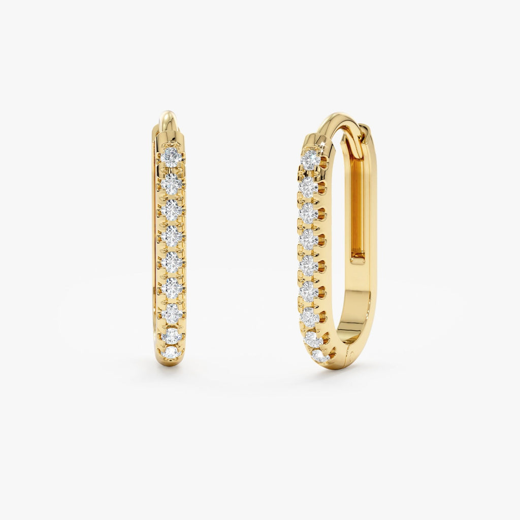 Micro pave U Hoops