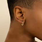 Micro pave U Hoops