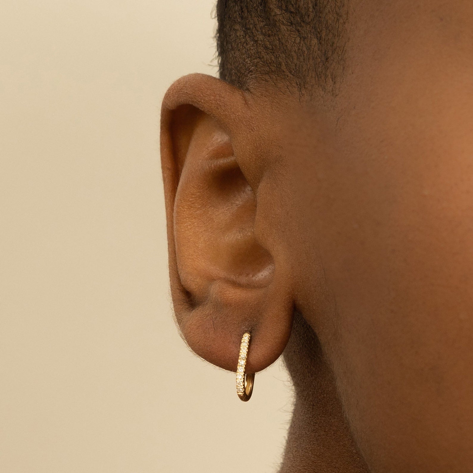 Micro pave U Hoops