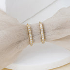 Micro pave U Hoops