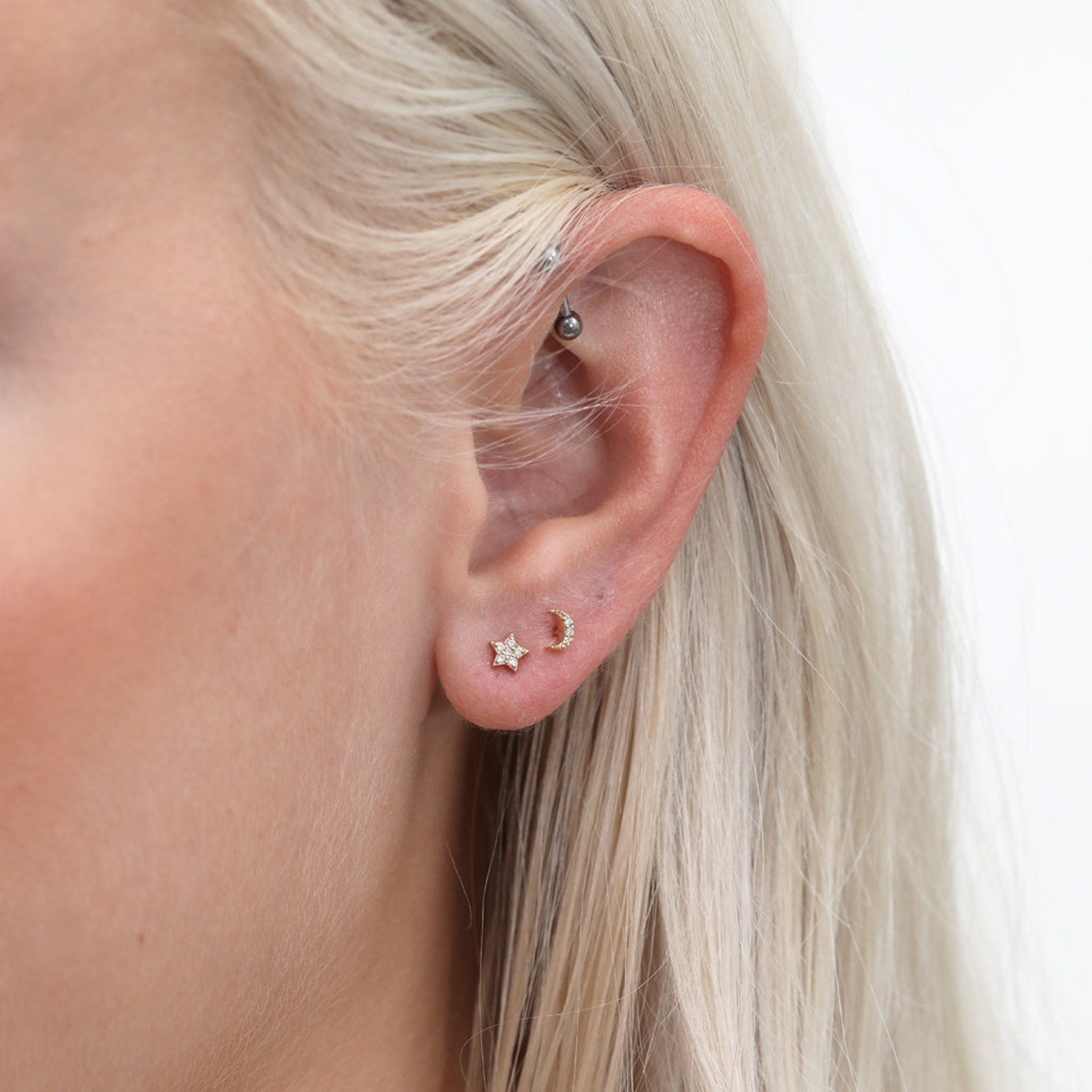 Mini Diamond Star Studs