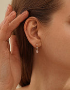Minimal Flower Drop Studs