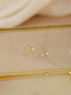 Minimal Flower Drop Studs