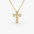 Minimal Bezel Cross Necklace