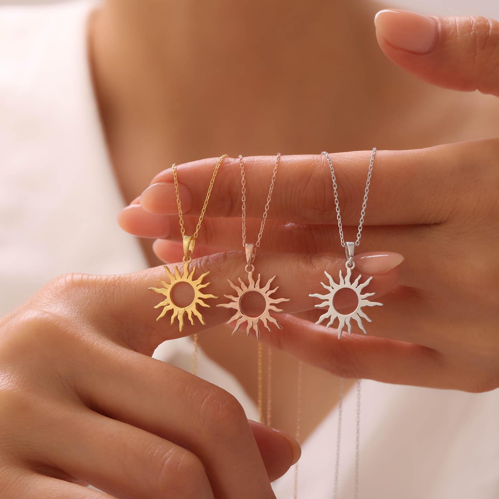 Minimal Sun Ray Necklace