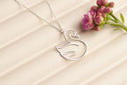 Minimal Swan Pendant Necklace
