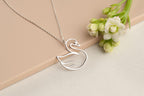 Minimal Swan Pendant Necklace