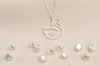 Minimal Swan Pendant Necklace