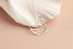 Minimal Swan Pendant Necklace