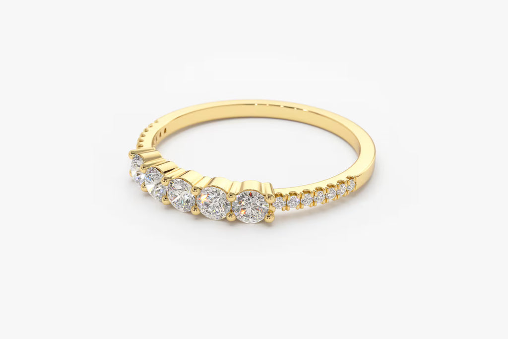 Modern Bridal Stack Ring