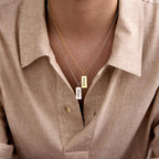 Modern Engraved Pendant Necklace