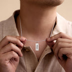 Modern Engraved Pendant Necklace