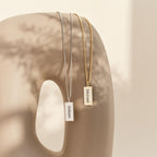 Modern Engraved Pendant Necklace