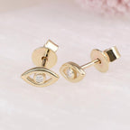 Protective Evil Eye Diamond Studs