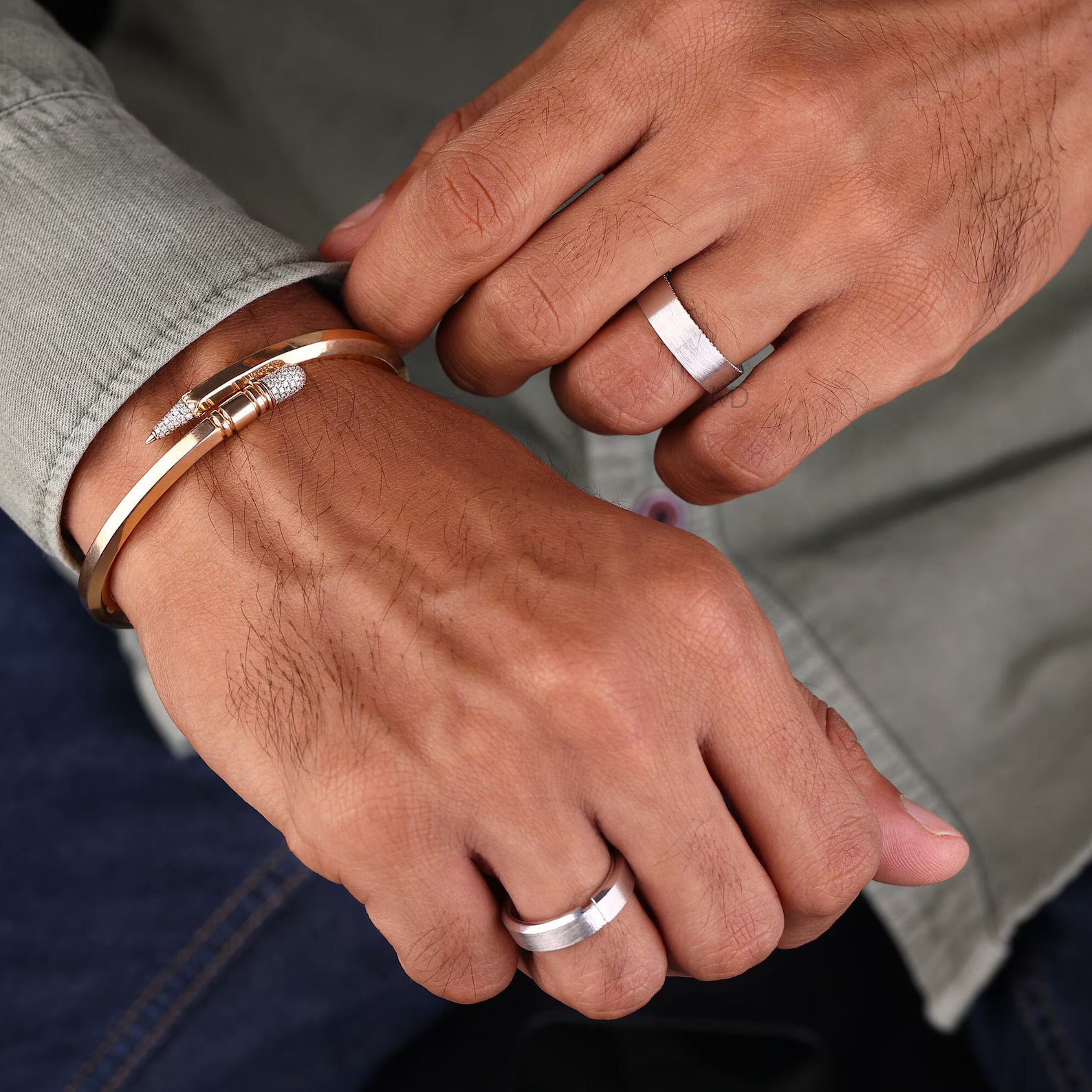 Modern Groom Diamond Band