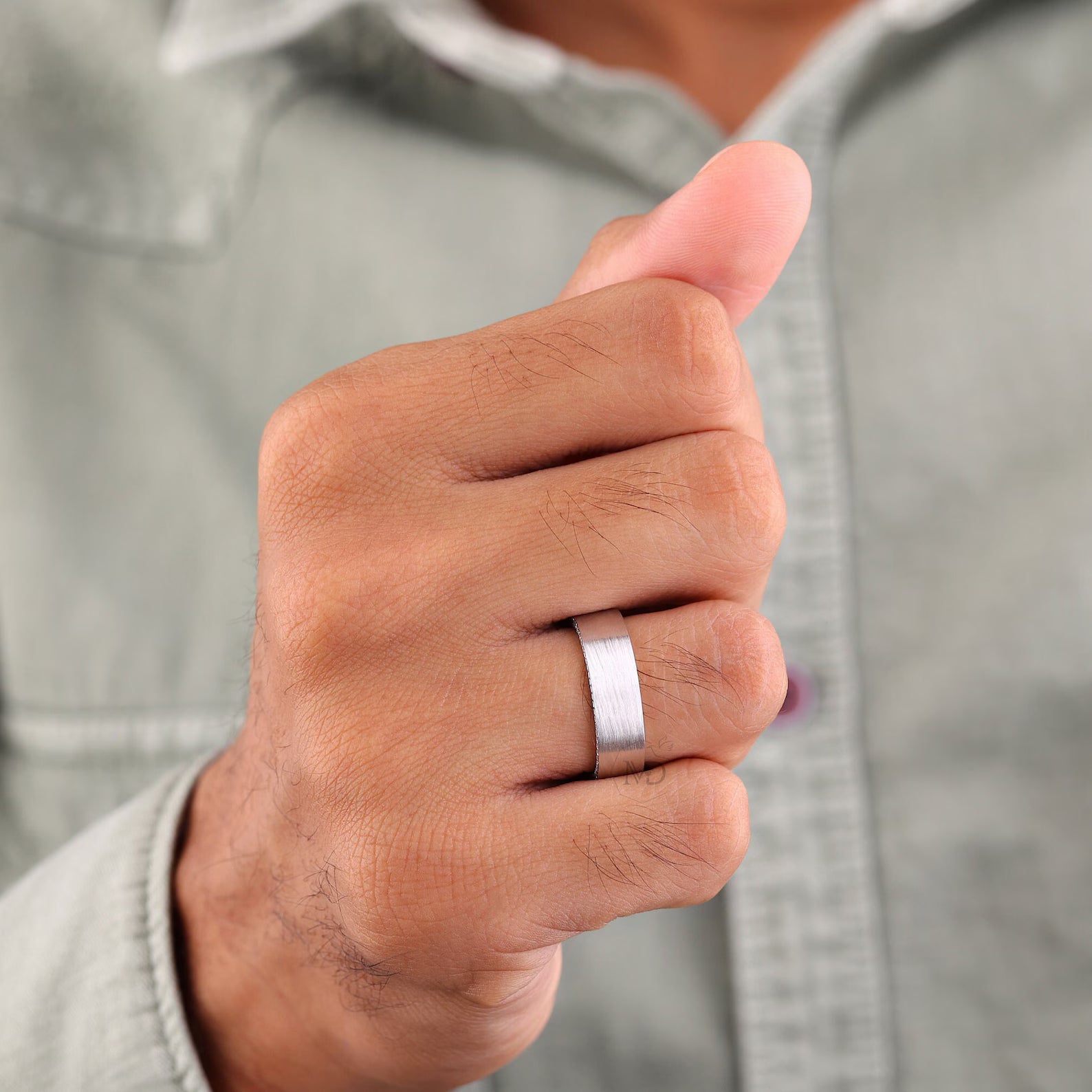 Modern Groom Diamond Band