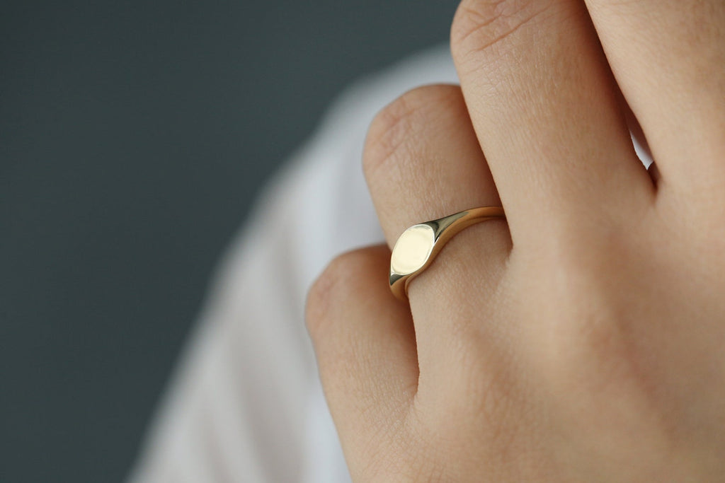 Modern Minimal Signet Ring