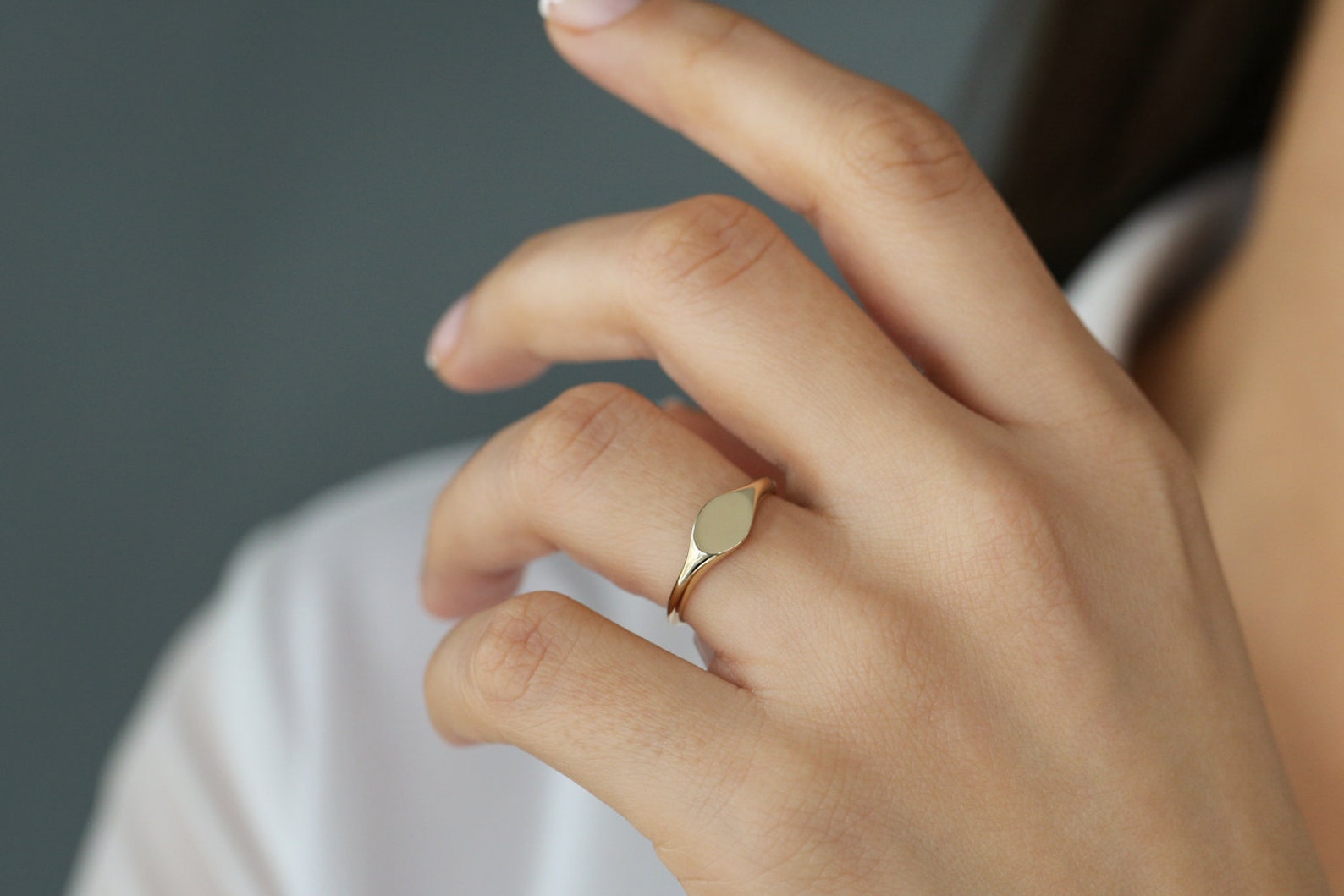 Modern Minimal Signet Ring