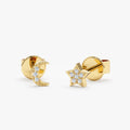 Moon Star Stud Earrings