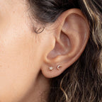 Moon Star Stud Earrings