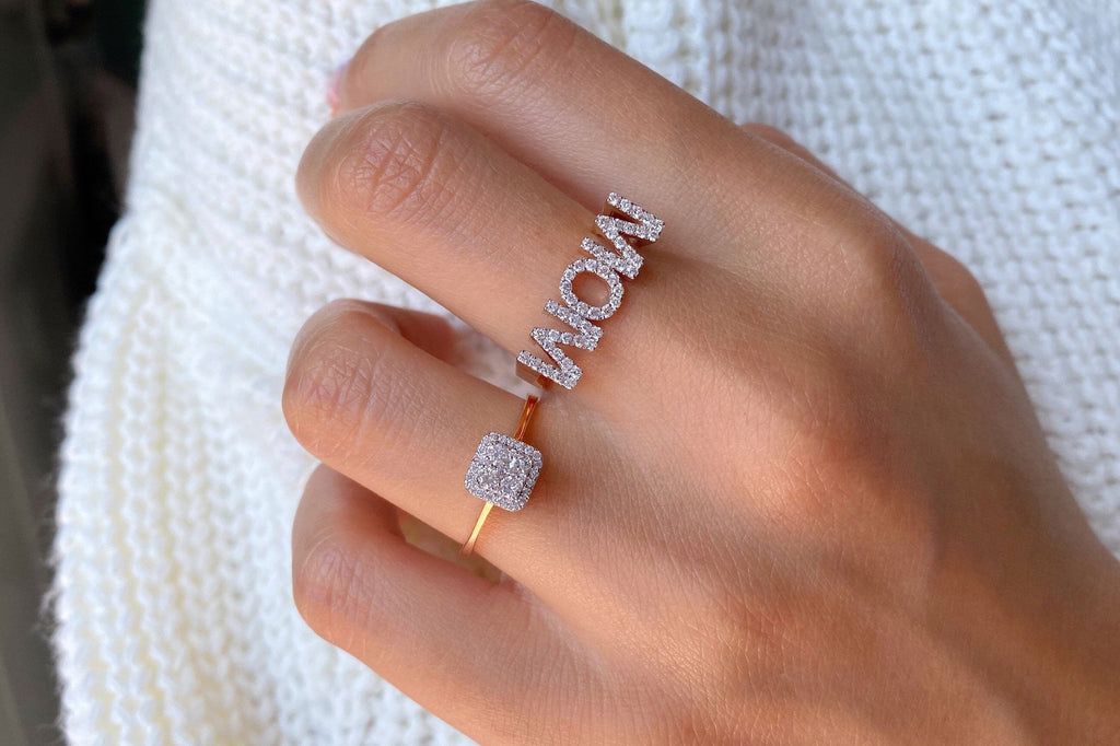 Mother Name Statement Ring