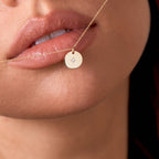 North Star Diamond Disc Necklace