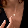 North Star Diamond Disc Necklace