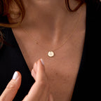 North Star Diamond Disc Necklace