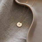 North Star Diamond Disc Necklace
