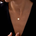 North Star Diamond Disc Necklace