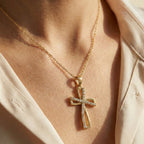 Open Diamond Cross Necklace