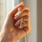 Open Diamond Cross Necklace