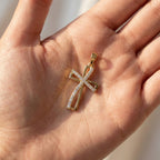 Open Diamond Cross Necklace