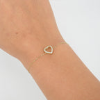 Open Heart Diamond Chain Bracelet