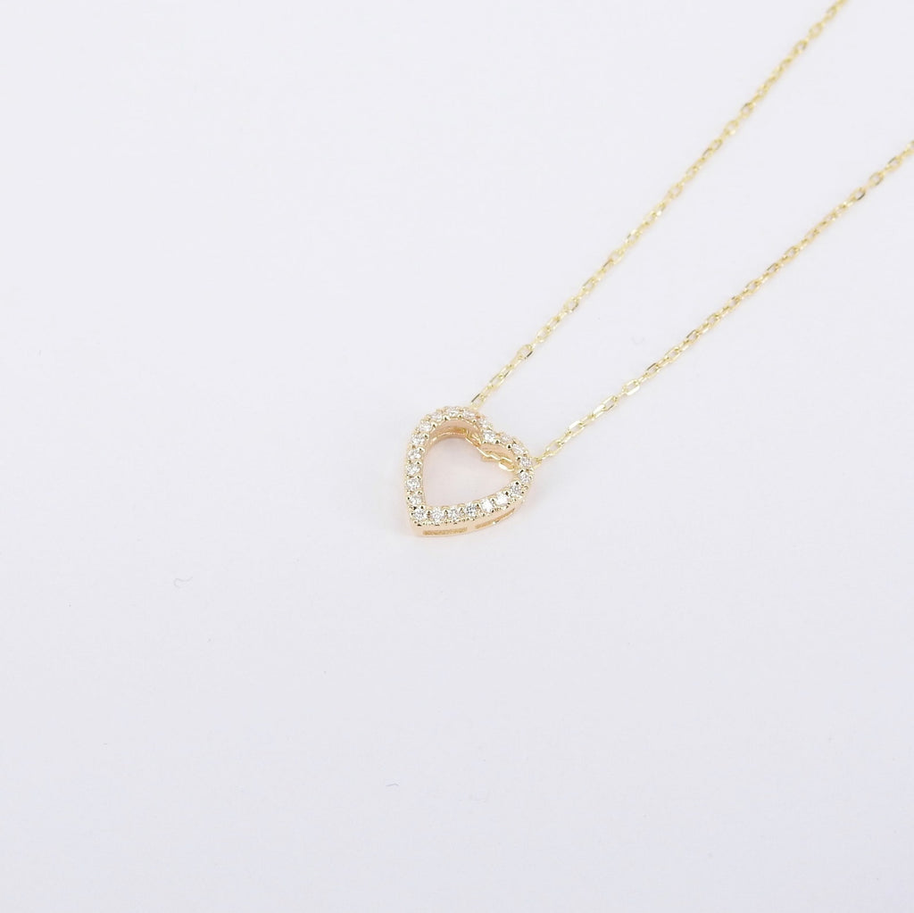 Open Heart Diamond Chain Bracelet