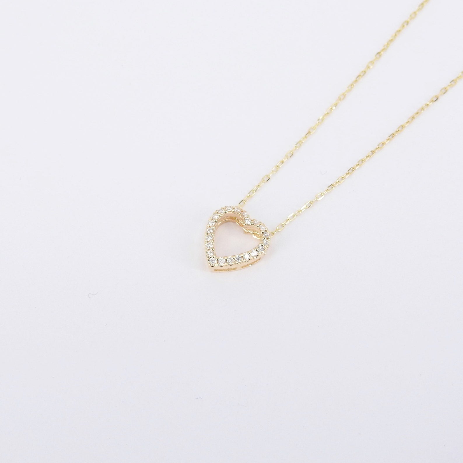 Open Heart Diamond Chain Bracelet